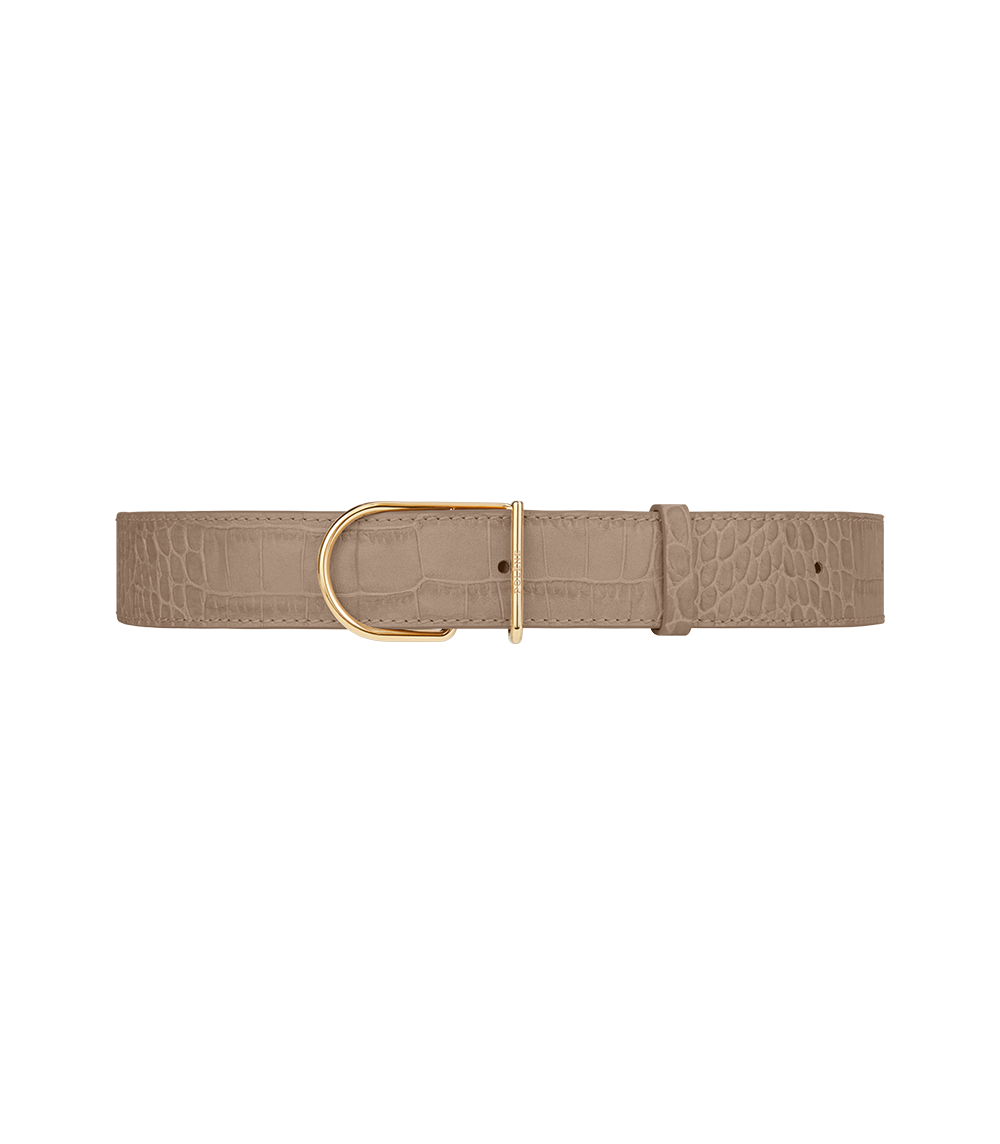 Ceinture Large Umi - Taupe Crocodile